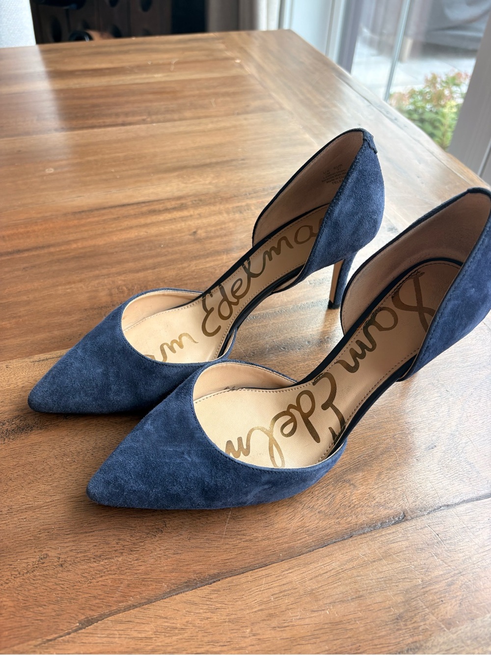 Sam Edelman Telsa Navy Suede d’Orsay Heels